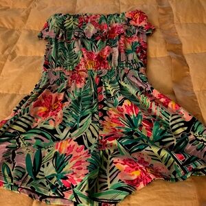 Lilly Pulitzer Klea Off The Shoulder Romper Flounce Multicolor XS